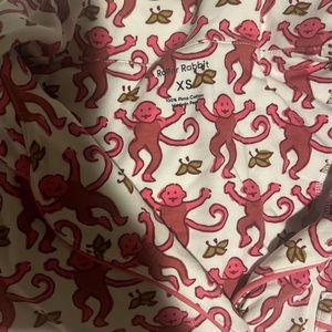 Roller Rabbit Pink Monkey short set